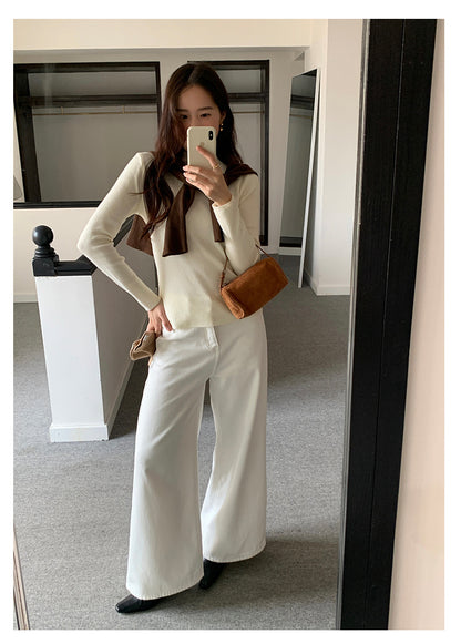 【H5512】實拍S~XL韓國保暖加絨白色牛仔褲251118