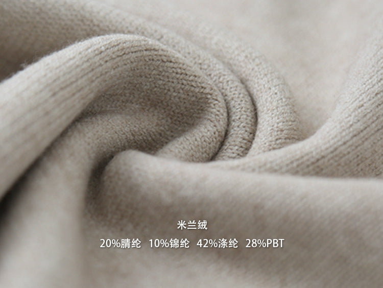 【LD3280】實拍慵懶小個子抽繩連帽針織毛衣251103