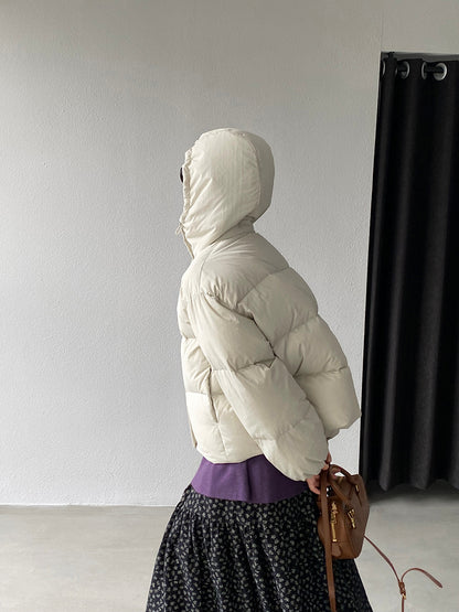 【cimz1728】實拍輕暖90％白鴨絨連帽羽絨外套251201