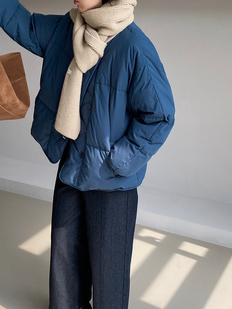 【cimz1010】實拍冬日温暖加厚90％白鴨絨羽絨外套大衣251128