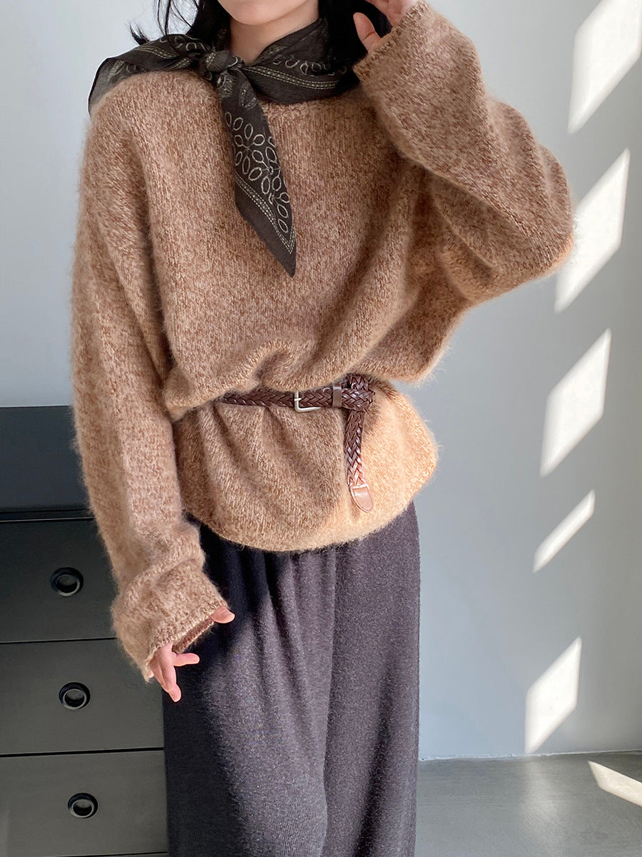 【cimz1373】實拍黑標奢柔雲朵 95羊毛5羊絨慵懶加厚針織毛衣251128