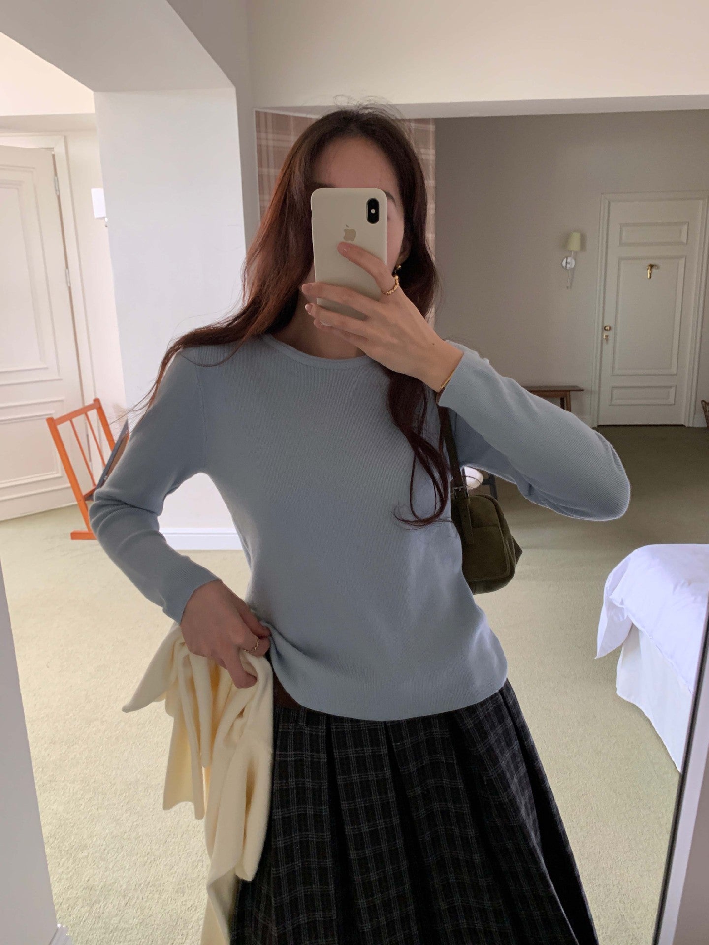 【H5510】實拍5色簡約雙層領針織T恤
251118