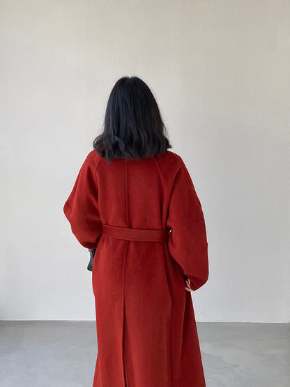 【cimz6616】實拍高級大氣厚款立領雙面羊毛呢大衣外套（羊毛100)251120