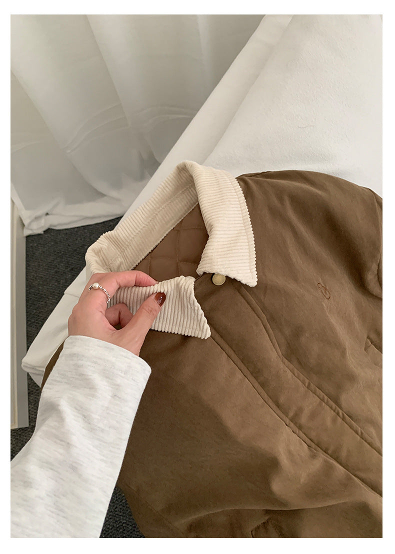 【H5489】實拍復古鋪棉保暖風衣外套251109