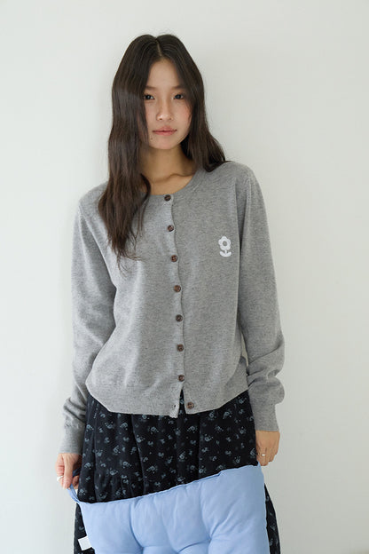 【LD3196】實拍刺繡小花長袖針織小外套250929