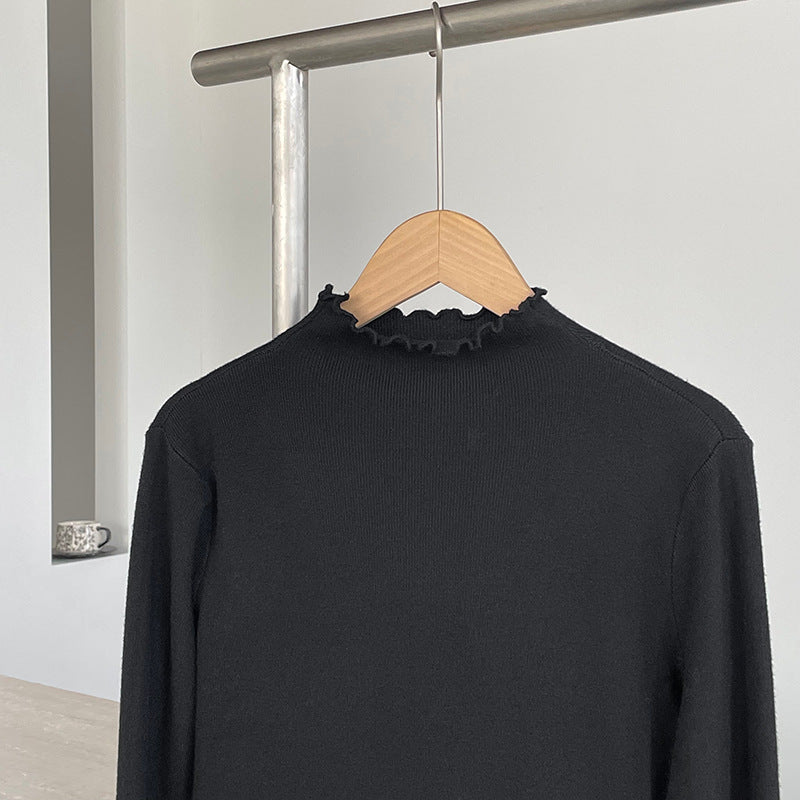 【cimYL223】實拍氣質安迪絨木耳邊針織衫251201