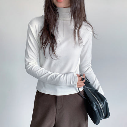 【LD11012】實拍加厚半高領6色打底長袖t恤251110