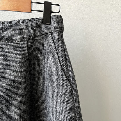 【Y8076】實拍氣質羊毛30%毛呢微花苞傘裙251201