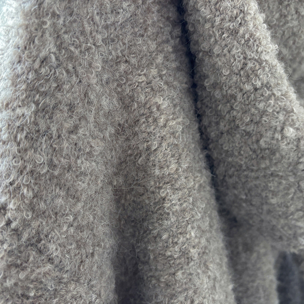 【YK259】實拍冬季慵懒奶呼呼針織毛衣+可拆卸披肩帽子(羊毛12%)251113