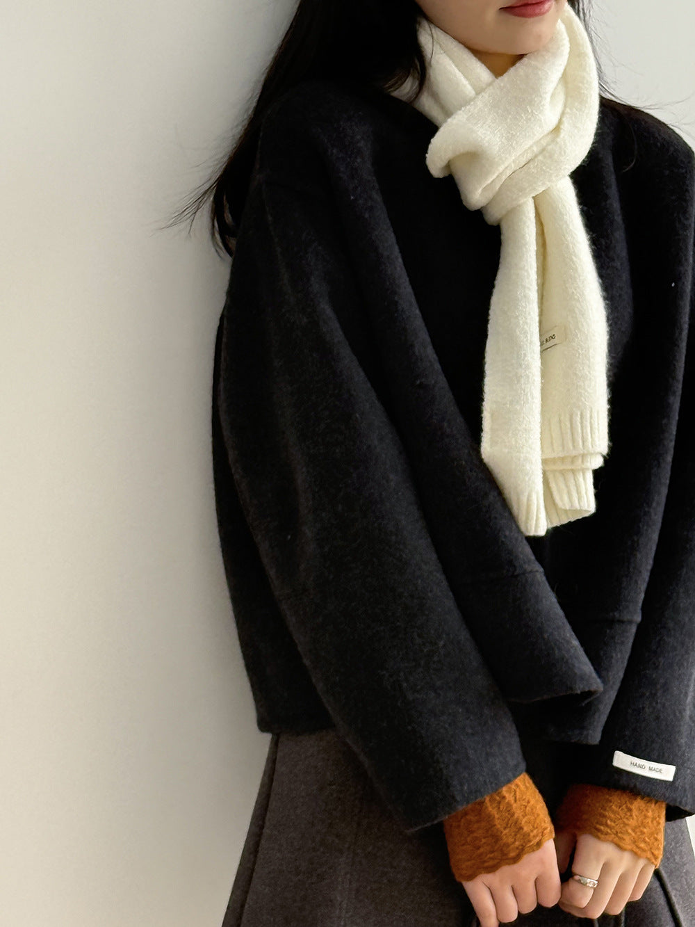 【Y2505】實拍氣質高級感混羊毛針織圍巾251201