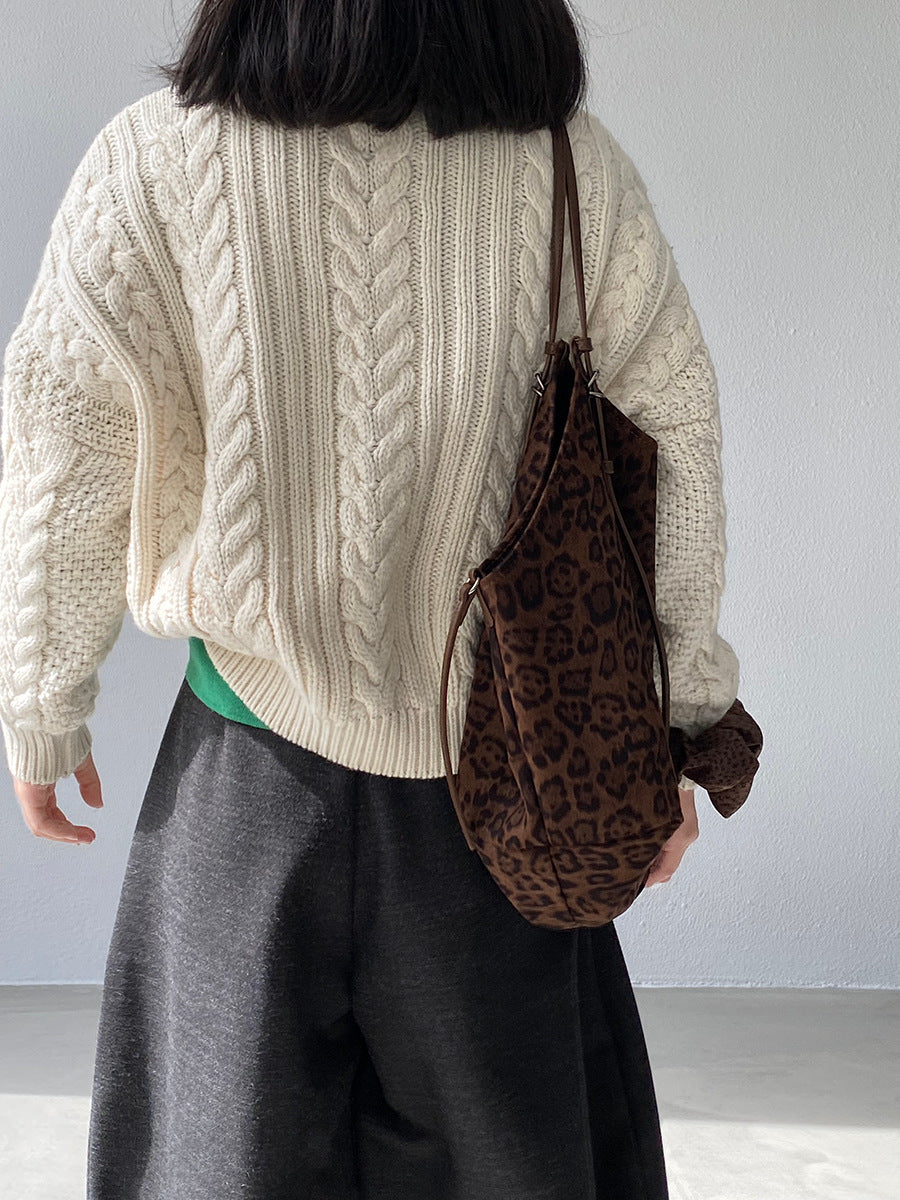 【cimz1398】實拍復古加厚保暖棒針麻花針織毛衣（棉羊毛17)251120