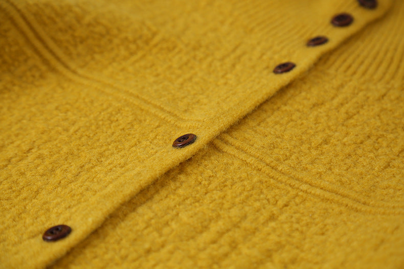 【LD11037】實拍高領開衫針織毛衣251202