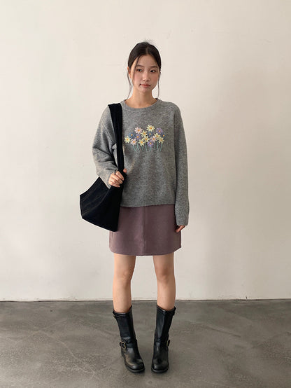 【LD11038】實拍立體小花針織衫251202