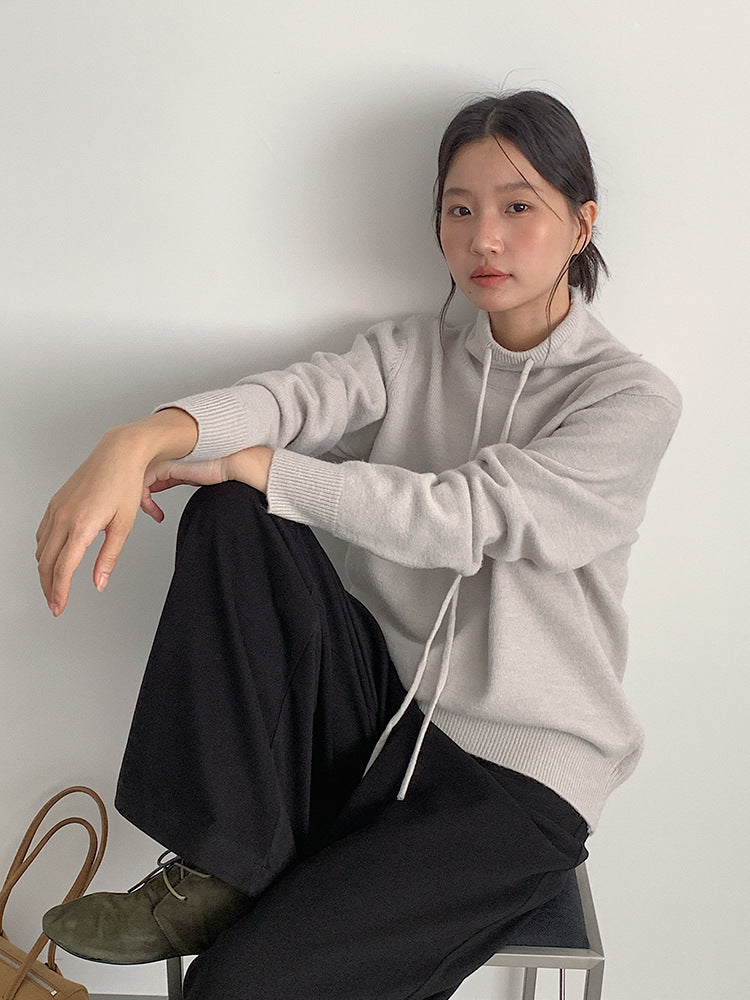 【LD3294】實拍慵懶復古立領羊駝絨針織衫251103