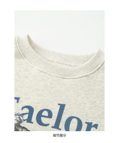 【H5496】實拍韓系小狗印花加絨厚棉衛衣251118