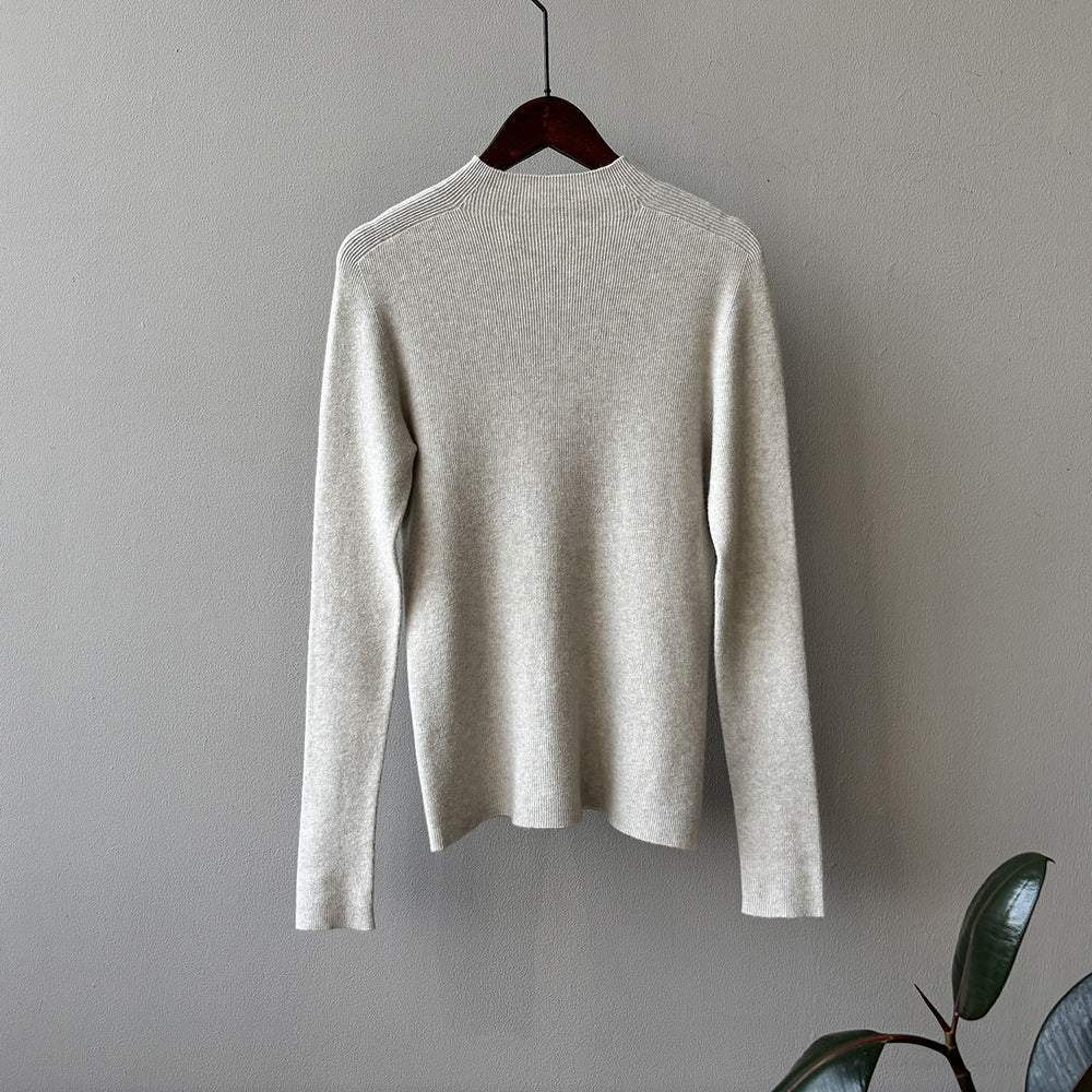 【Y315】實拍高級感半高領針織衫（棉羊毛4%)251106