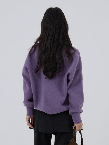 【LD3281】實拍慵懶寬鬆棉羊絨針織毛衣251103