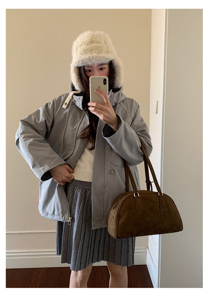 【H5518】實拍復古中性條紋針織衫＋針織百褶裙251125