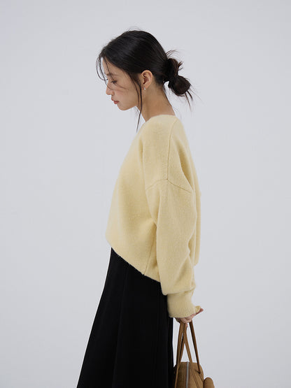 【LD3281】實拍慵懶寬鬆棉羊絨針織毛衣251103