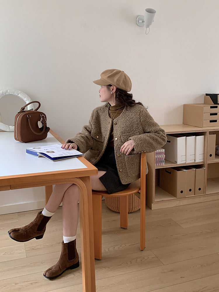 【LD9507】實拍高級感小香風粗花呢子外套251110