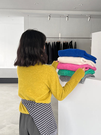 【cim5921】實拍冬季簡約保暖舒適針織毛衣（含羊毛5％）251114