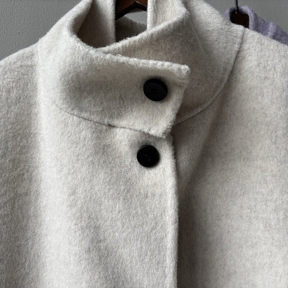 【Y25527】實拍高單質感雙面羊毛呢立領大衣（棉羊毛68%)251106