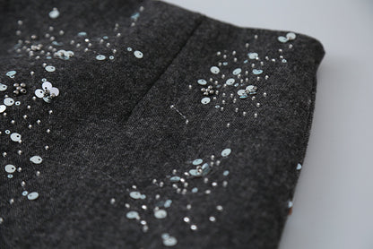 【LD11045】實拍S~XL法式重工時髦毛呢亮片短裙251202