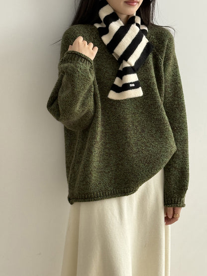 【Y276】實拍冬季軟糯慵懶保暖針織毛衣（棉羊毛10%)251106