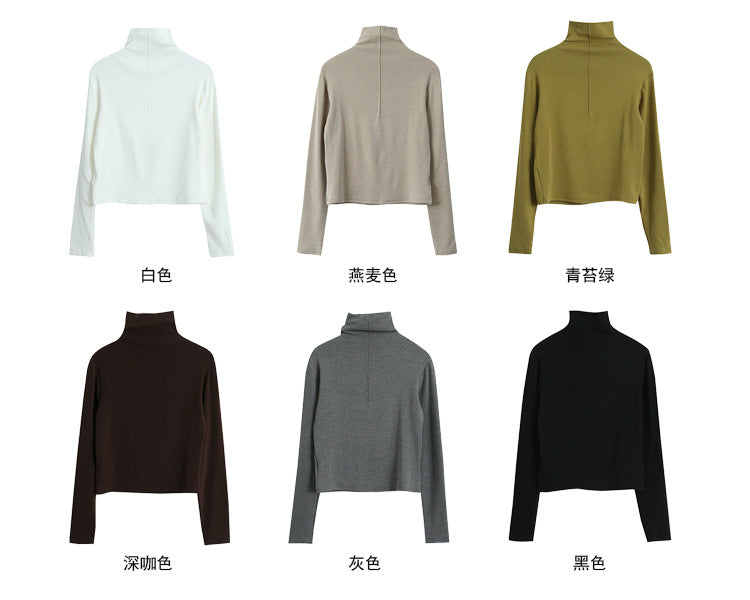 【LD11012】實拍加厚半高領6色打底長袖t恤251110