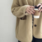 【YP978】實拍韓國簡約仿羊絨毛衣外套231013