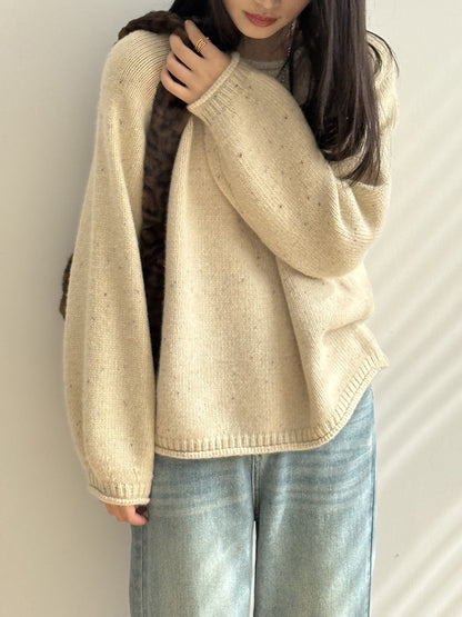 【Y276】實拍冬季軟糯慵懶保暖針織毛衣（棉羊毛10%)251106