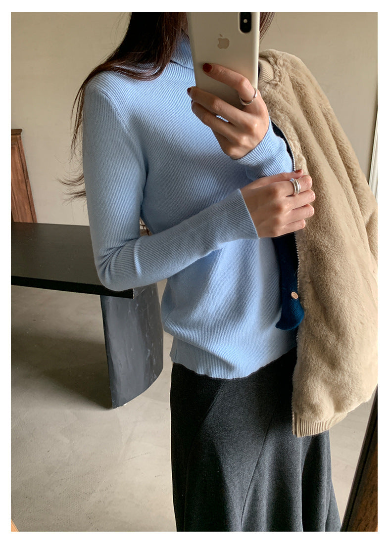 【H5525】實拍冬季7色高領毛織衫251125