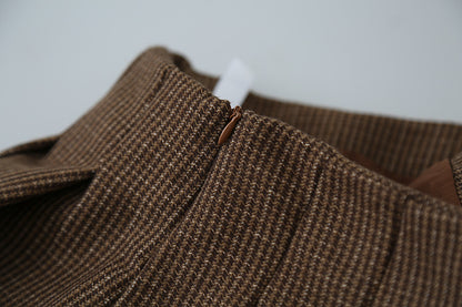 【LD3299】實拍S~XL秋冬露思同款～刺繡毛呢百褶裙251103