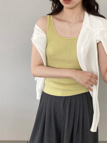 【cimzU1500】港風復古百搭王✨舒適桑蠶絲羊毛針織背心260319