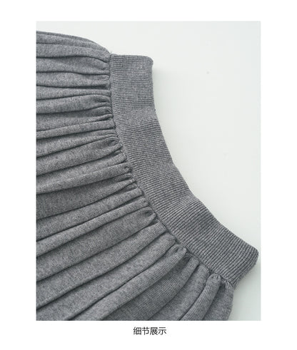 【H5518】實拍復古中性條紋針織衫＋針織百褶裙251125