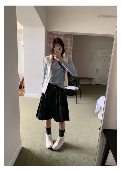 【H5510】實拍5色簡約雙層領針織T恤
251118