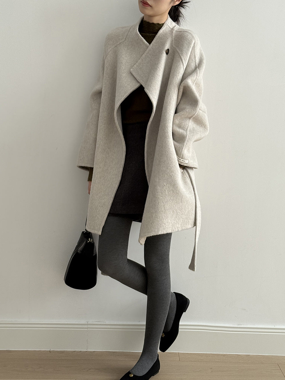 【Y8511】實拍高級感立領羊毛呢大衣外套（棉羊毛52%)251106