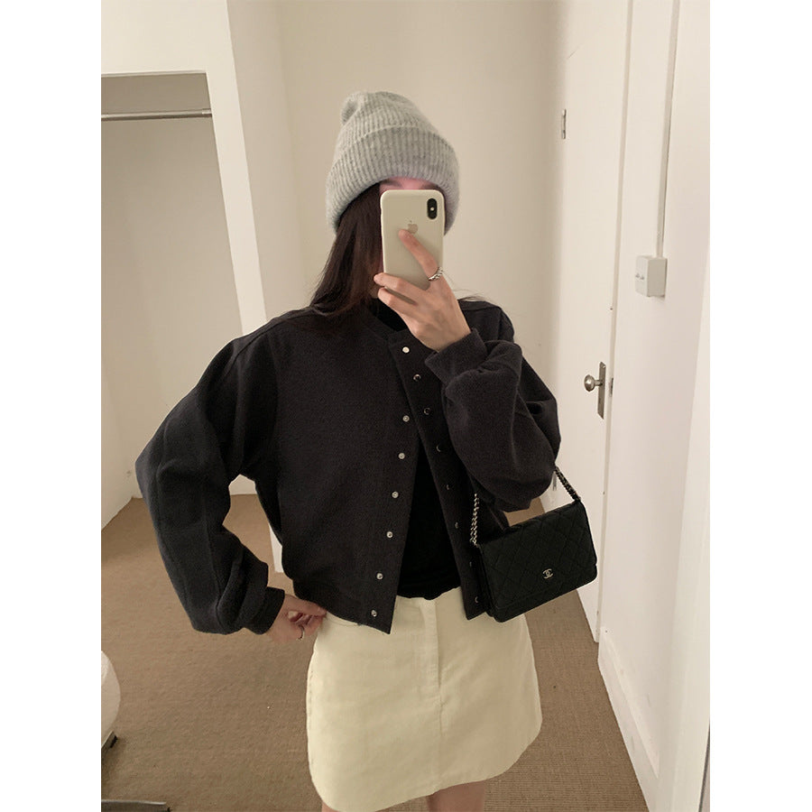 【H567】實拍秋冬挺版圓領棒球服外套251021