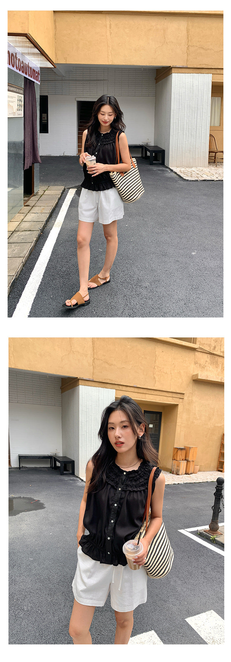 【H5257】實拍夏季韓系棉麻A字短褲250513
