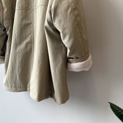 【Y82650】實拍立領帥氣內裡羊羔毛工裝外套251016