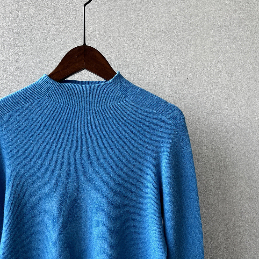 【Y315】實拍高級感半高領針織衫（棉羊毛4%)251106