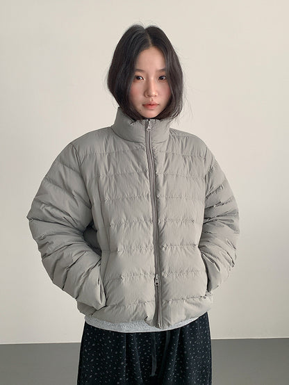 【LD11067】實拍簡約設計保暖立領含絨棉服外套（白鴨絨50%)
251209