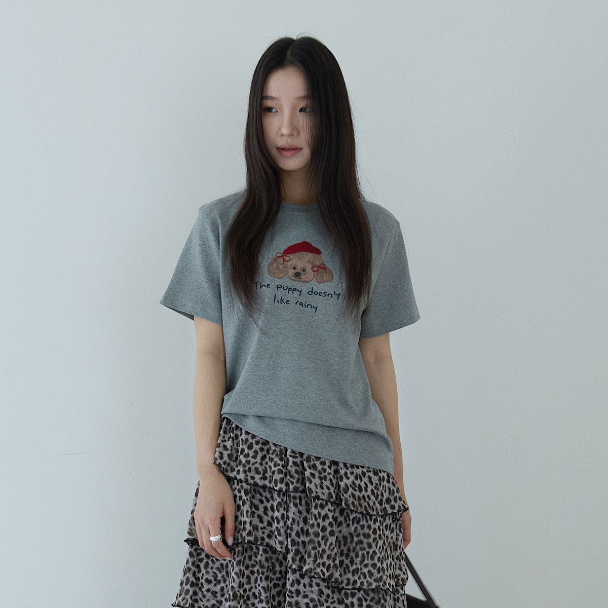 【LD11202】實拍日系🐶小狗印花刺繡寬鬆百搭顯瘦短袖T恤260407