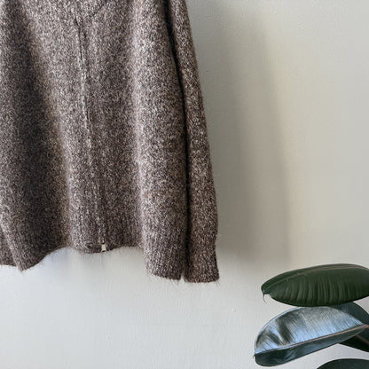 【YP1042】 實拍軟糯寬鬆高領針織毛衣外套(含羊毛4%) 251023