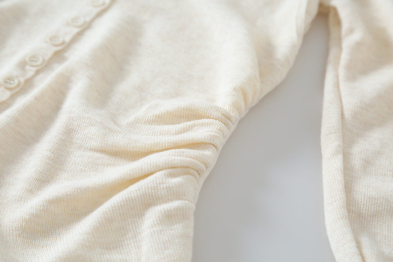 【LD11170】實拍韓系純慾微性感✨淡紫掛脖假兩件收腰顯瘦長袖針織衫260317