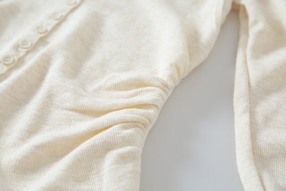 【LD11170】實拍韓系純慾微性感✨淡紫掛脖假兩件收腰顯瘦長袖針織衫260317