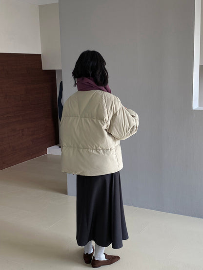 【cimz1010】實拍冬日温暖加厚90％白鴨絨羽絨外套大衣251128