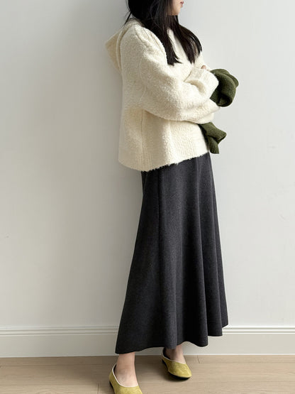 【Y0723】實拍冬季簡約針織大擺A字裙（棉羊毛4%)251106