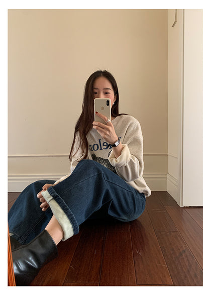 【H5496】實拍韓系小狗印花加絨厚棉衛衣251118