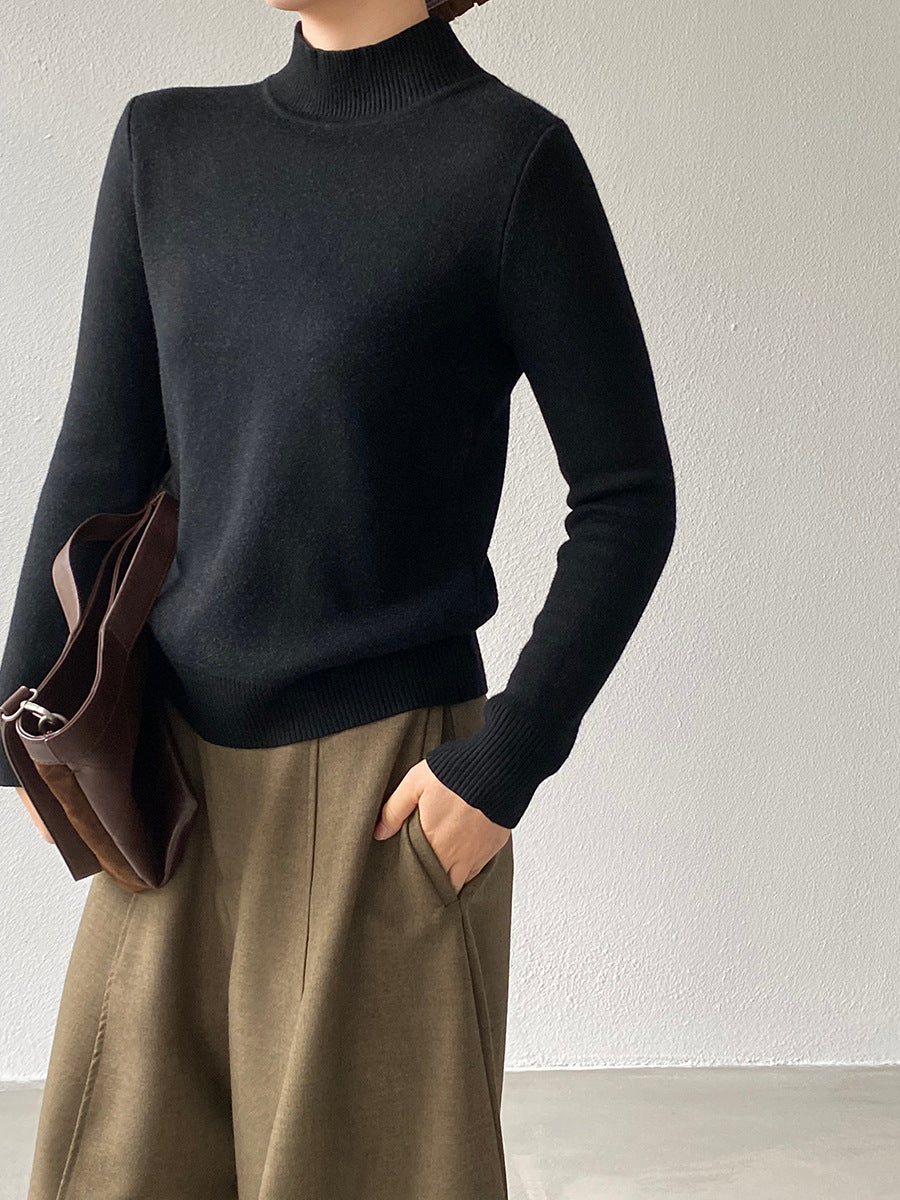 【cimz1190】實拍一體絨加絨加厚保暖小高領針織衫251120